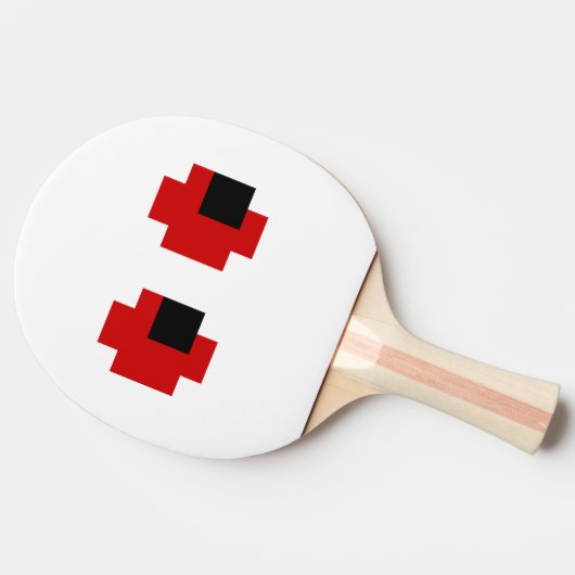 8-bits Spooky Red Eyes Tafeltennisbatje (Zijkant)