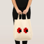 8-bits Spooky Red Eyes Tote Bag (Voorkant (product))