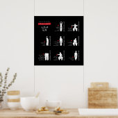 8 Brocades Ba Duan Jin QiGong Poster (Keuken)