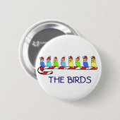 8 Budgies Ronde Button 5,7 Cm (Voorkant /achterkant)