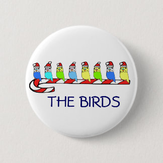 8 Budgies Ronde Button 5,7 Cm