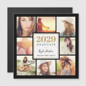 8 Cartes Faire-part de graduation magnétique photo (Devant / Derrière)