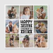 8 Collage photo Carte magnétique de première Fête (Devant)