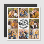 8 Collage photo Carte magnétique du meilleur père  (Devant / Derrière)