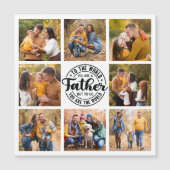 8 Collage photo Carte magnétique du meilleur père  (Devant)