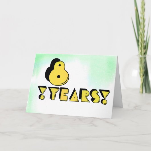 8 de Kaart jaar van de Verjaardag/van het Jubileum (Voorkant)
