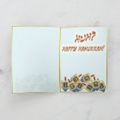 8 Dreidels Feestdagen Kaart (Binnen)