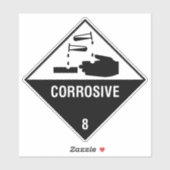 8 Étiquette corrosif (Feuille)