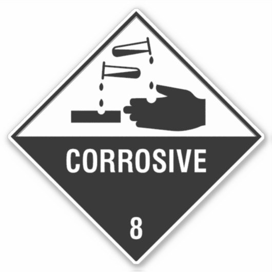 8 Étiquette corrosif (Devant)