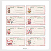 8 étiquettes de Noël pour Mamie et Papi (Feuille)