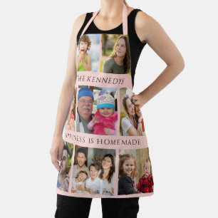 8 Familie Foto Collage Geluk Komt Van Binnen Roze Schort