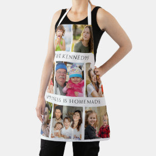 8 Familie Foto Collage Geluk Komt Van Binnen Wit Schort