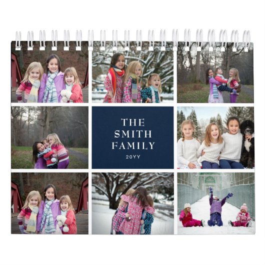 8 Familie Fotocollage 2025 Kalender (Hoes)