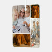 8 Foto Aangepaste Collage Gepersonaliseerd Metalen Ornament (Voorkant links)