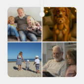 8 Foto Aangepaste Collage Gepersonaliseerd Metalen Ornament (Achterkant)