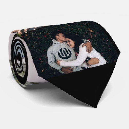 8 Foto Aangepaste gepersonaliseerde collage Stropdas (Opgerold)