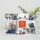 8 Foto Christmas Collage Kaart (Staand voorkant)