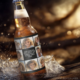 8 foto collage - aangepaste tekst - zwarte achterg bier etiket