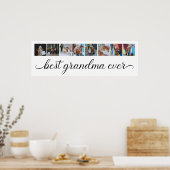 8 Foto Collage Best Grandma Ever Poster (Keuken)