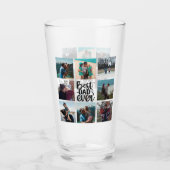 8 Foto Collage Beste pap ooit Glas (Voorkant)