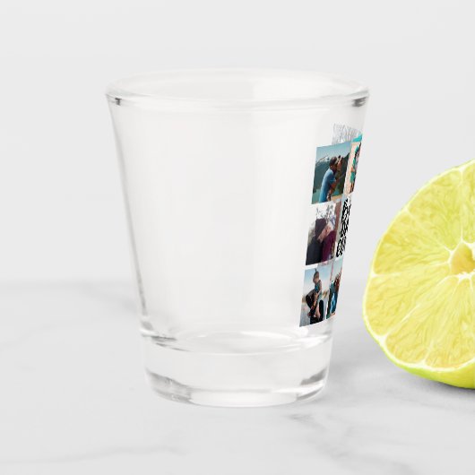 8 Foto Collage Beste pap ooit Shot Glas (Links)