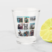 8 Foto Collage Beste pap ooit Shot Glas (Voorkant)
