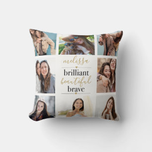 8 Foto Collage Briljant Mooi Moedig Kussen