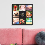8 Foto Collage Cool Super Moeder Zwart En Goud Canvas Afdruk (Insitu (Woonkamer))