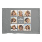 8 Foto collage met grijs midden tekstgebied Kussensloop (Voorkant)