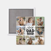 8 Foto Collage Vaderdag Beste pap ooit Magneet (Voorkant / Achterkant)