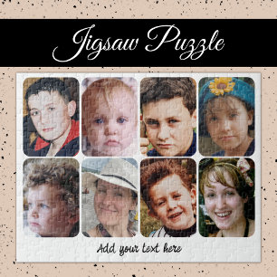 8 foto collage voeg tekst toe legpuzzel