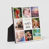 8 Foto Collage Worlds Best Mam Personalized Fotoplaat (Voorkant)