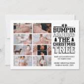 8 Foto Kerstboom Zwangerschapsaankondiging Feestdagenkaart (Voorkant)