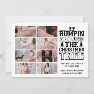 8 Foto Kerstboom Zwangerschapsaankondiging Feestdagenkaart