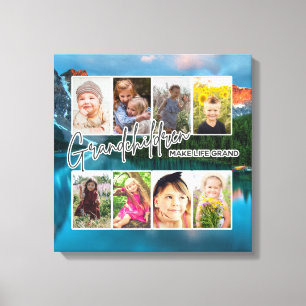 8 Foto "Kleinkinderen maken het leven groot" Canvas Afdruk