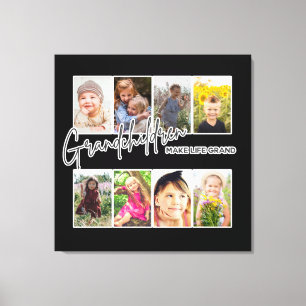 8 Foto "Kleinkinderen maken het leven groot" Canvas Afdruk