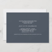 8 Foto Modern Script Afstuderen Invitation Kaart (Achterkant)