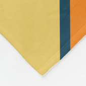 8 Foto Retro streep patroon regenboog monogram Fleece Deken (Hoek)