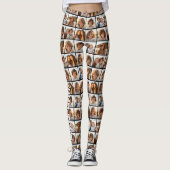 8 Fotocollage - Modern Minimal Grid met Tekst Leggings (Voorkant)