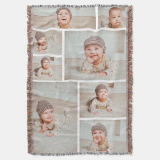 8 Fotocollage op Maat Gepersonaliseerd Deken