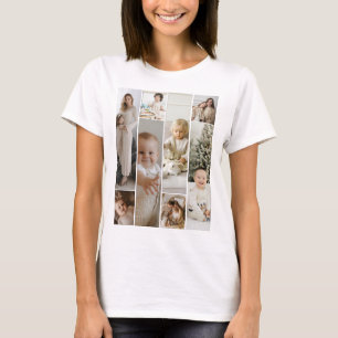 8 Fotocollage sjabloon gepersonaliseerd T-shirt