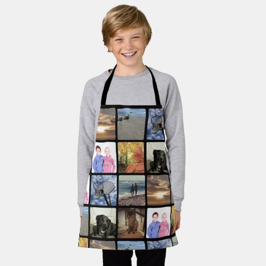 8 Fotocollage Volledige kleur Keepsake Gift Kinder Schort (Gedragen)