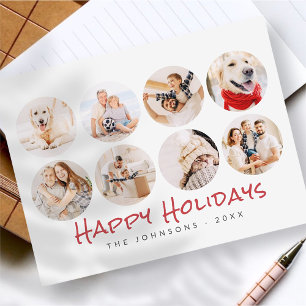 8 Foto's Modern Family & Pet Memories Holiday Feestdagenkaart