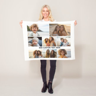 8 Fotosamenstelling 1 Regel tekst -- Kleur kan wor Fleece Deken