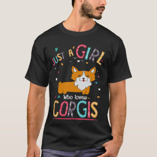 8 Gewoon een meisje dat van Corgi houdt T-shirt