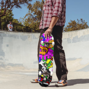 8 Graffiti Design Skateboard Deck 8 1/8"