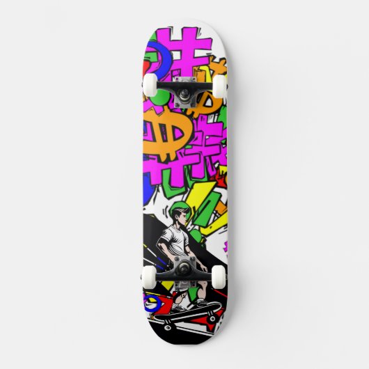 8 Graffiti Design Skateboard Deck 8 1/8" (Recto)