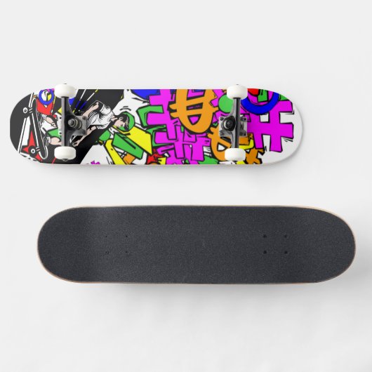 8 Graffiti Design Skateboard Deck 8 1/8" (Horz)