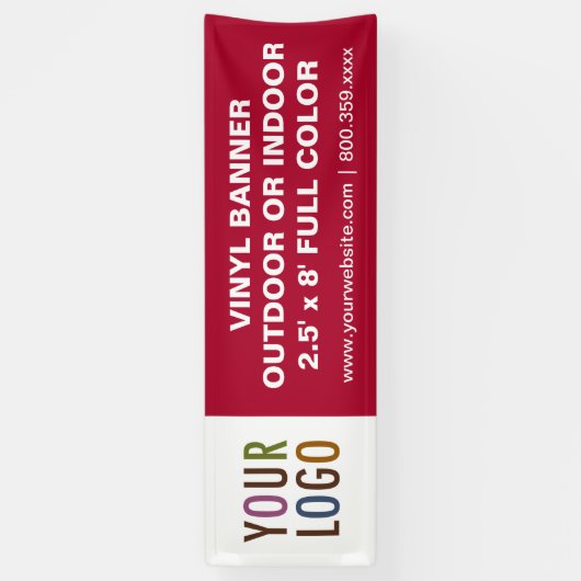 8' grote aangepaste vinylbanner buiten of binnen spandoek (Verticaal)