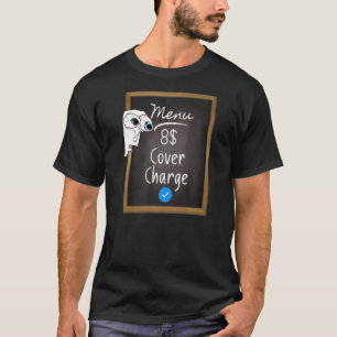 8 Hoesje Charge meme sarcastisch 8 dollar blauw te T-shirt